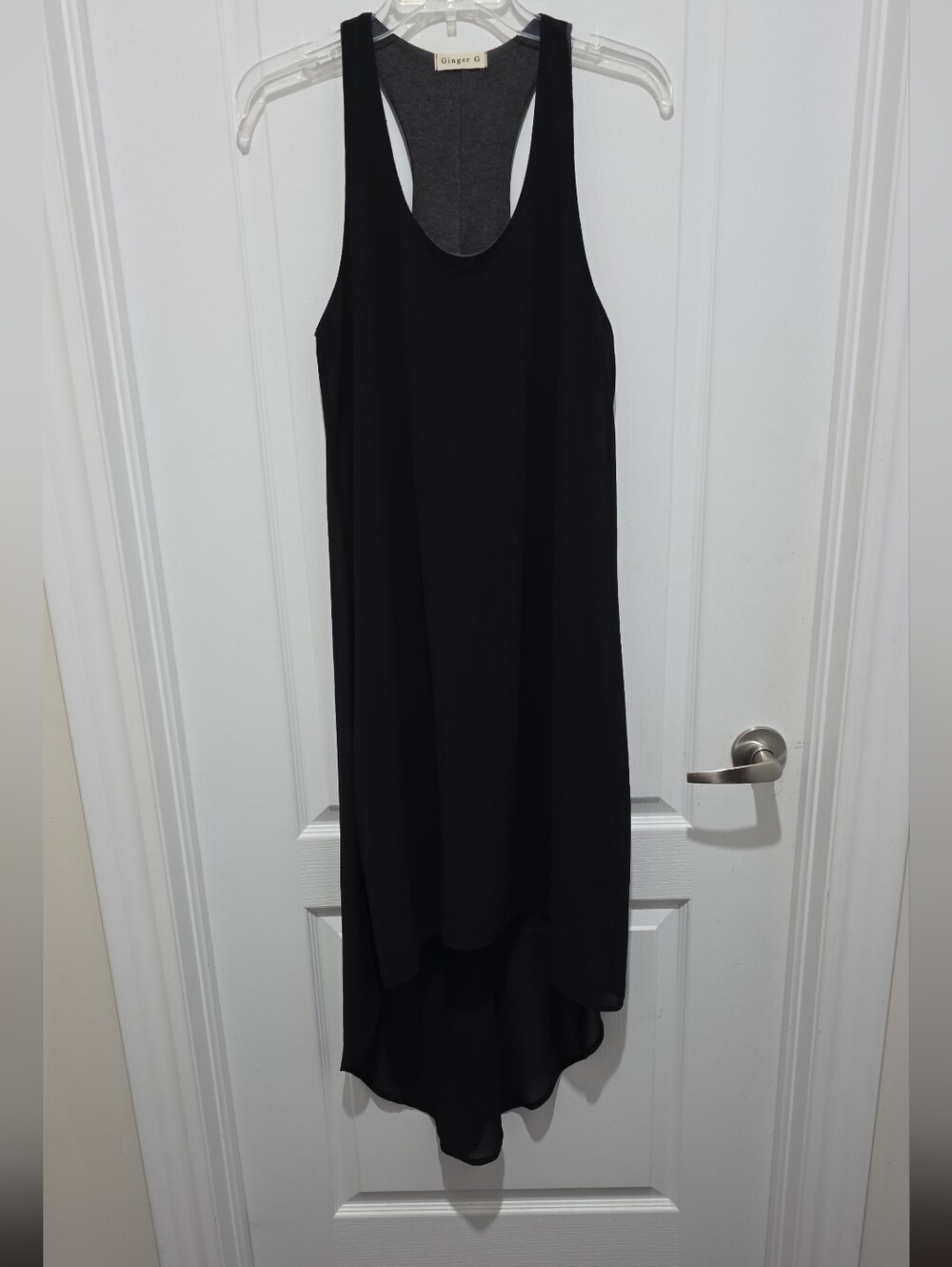 Ginger G Women's Black Racerback High-Low Dress #K2605-0240